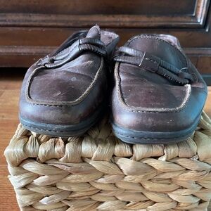 Vintage  Liz Claiborne Lizflex Marina Leather slide clogs in size 8